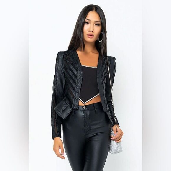 Azalea Wang Luxe Life Mesh Panel Blazer Size 3X - Picture 1 of 16